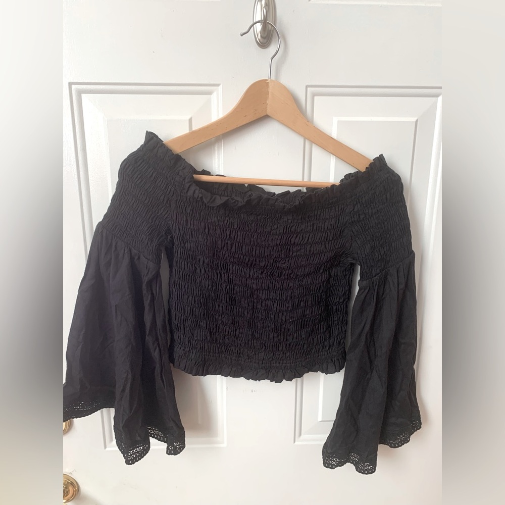 Black Tube Shirt With Sleeves - Women's Meduim - Fashion Web - Summer Time Vibe